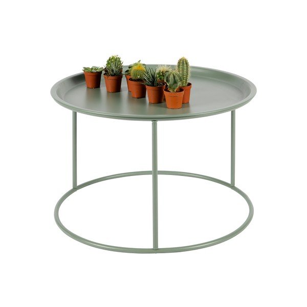 Măsuță de cafea WOOOD Ivar, verde deschis, Ø 56 cm-image-1