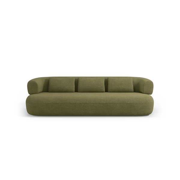 Canapea verde cu tapițerie din țesătură bouclé 200 cm Jenny – Micadoni -image-3