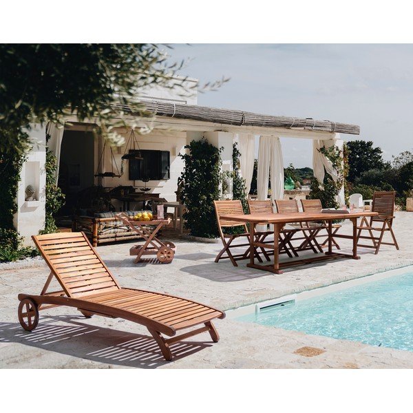 Scaun de grădină în culoare naturală din lemn masiv Noemi – Bizzotto-image-1