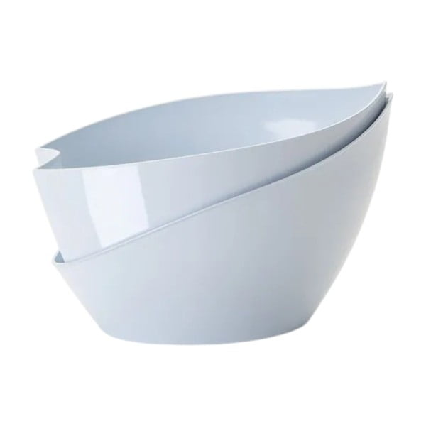 Ghiveci cu sistem de auto-irigare Plastia Doppio, albastru pastel