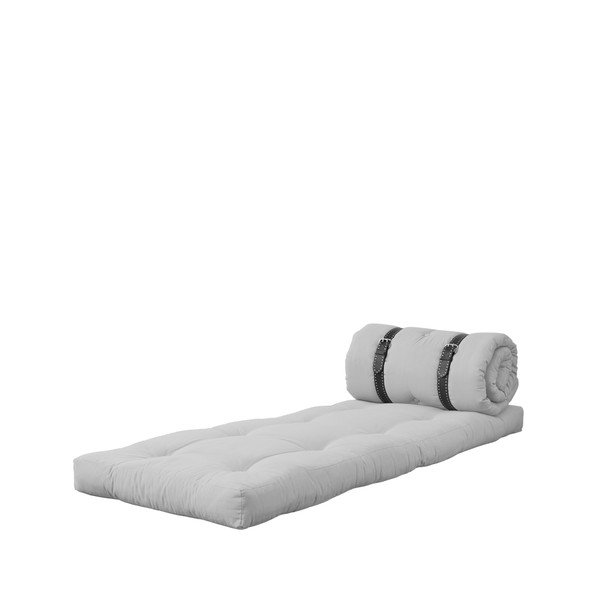 Fotoliu extensibil cu detalii din piele și cusătură albă Karup Buckle Up Light Grey-image-4