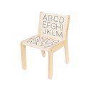Scaun de copii bej/în culoare naturală ABC – Lorena Canals