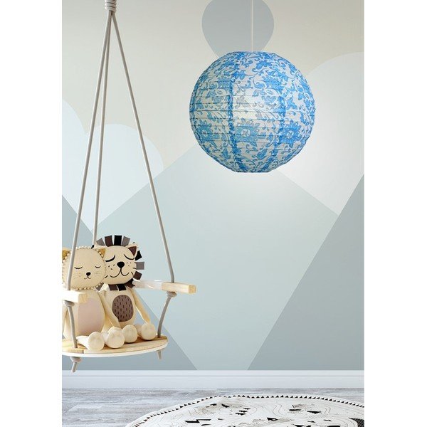 Abajur alb/albastru ø 35 cm – Candellux Lighting-image-1