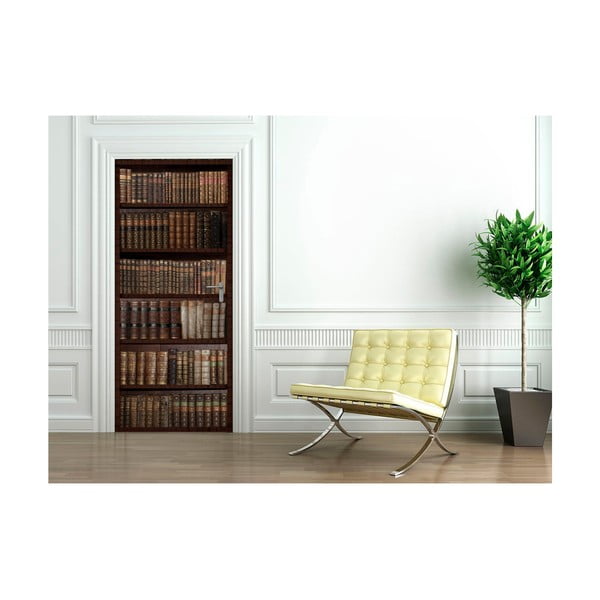 Autocolant adeziv pentru ușă Ambiance Bookshelf-image-1