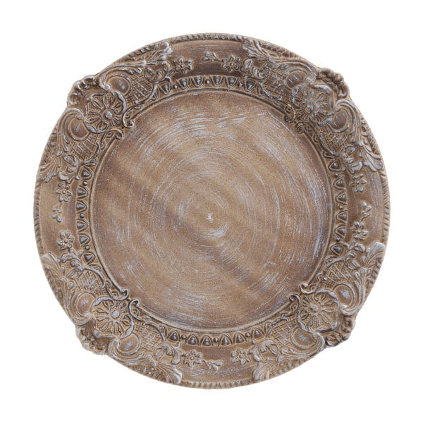 Tavă rotundă din lemn InArt Antique, 35 cm