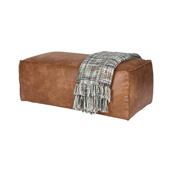 Taburet maro coniac cu tapițerie din imitație de piele Rodeo – WOOOD-image-4