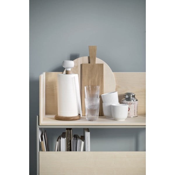 Suport prosoape de hârtie din lemn de stejar cu detaliu din porțelan alb Kähler Design Hammershoi-image-2