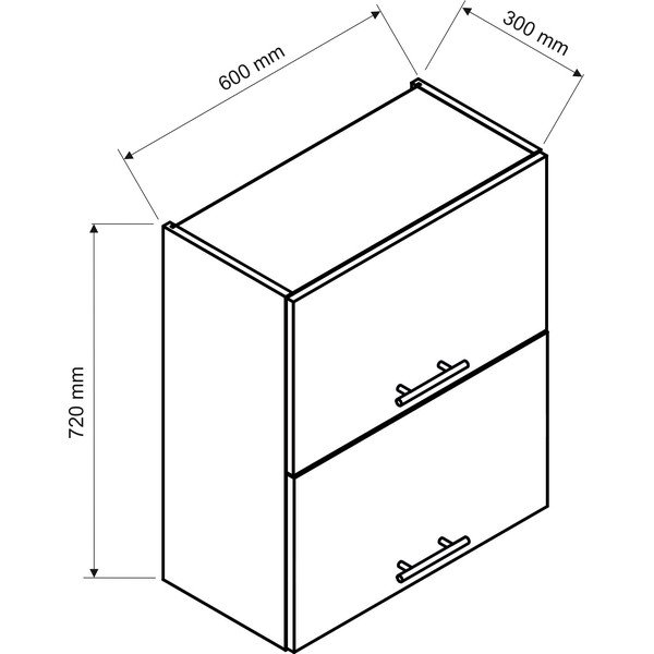 Dulap de bucătărie suspendat (superior) (lățime 60 cm) Kai – STOLKAR-image-2