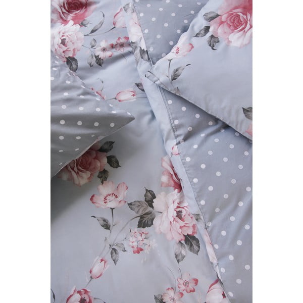 Lenjerie de pat din bumbac pentru pat dublu Bonami Selection Belle, 200 x 220 cm, gri-image-1