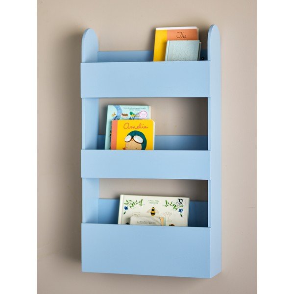 Bibliotecă de copii albastră din lemn de paulownia 38x70x12 cm Moris – Bloomingville Mini-image-1