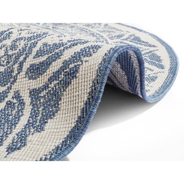 Covor adecvat pentru exterior NORTHRUGS Siruma, ø 200 cm, albastru-crem-image-2