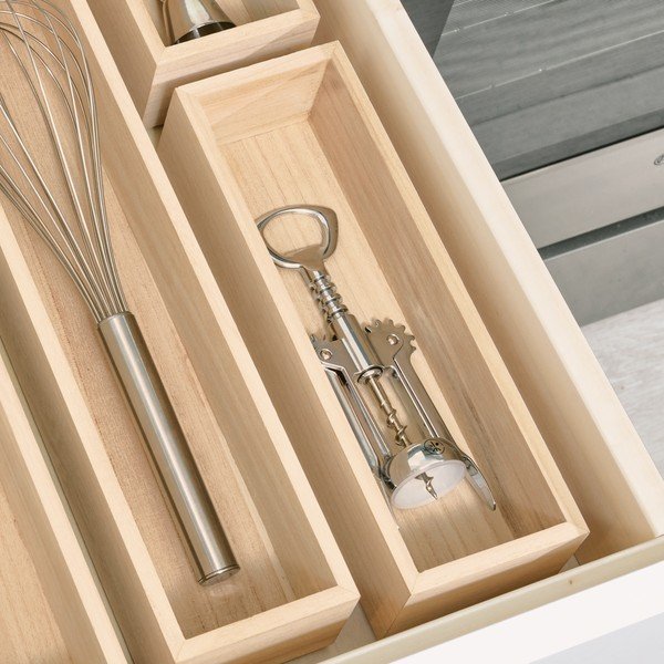 Organizator de bucătărie din lemn paulownia iDesign, 25,4 x 8,4 cm-image-1
