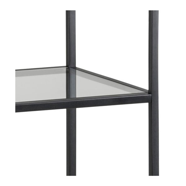 Etajeră neagră din sticlă 35x83 cm Seaford – Actona-image-3