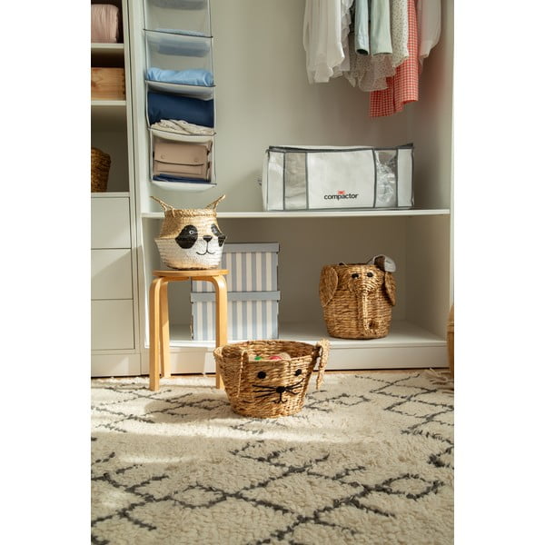 Coș de jucării pentru copii în culoare naturală din zambilă de apă ø 30x35 cm Elephant – Compactor-image-3