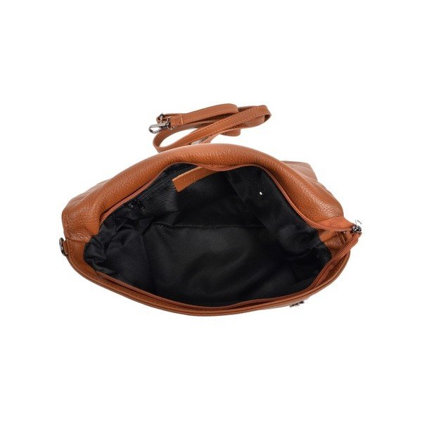 Geantă din piele crossbody Roberta M Elisa, maro coniac-image-3