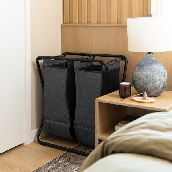 Coș de rufe gri închis din material textil pliabil 200 l – simplehuman-image-1