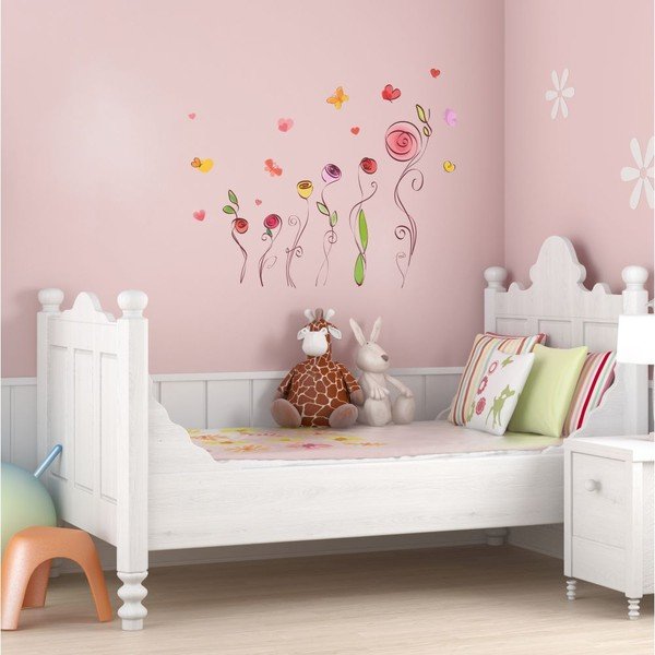 Set autocolante Ambiance Roses And Butterflies Decals-image-1