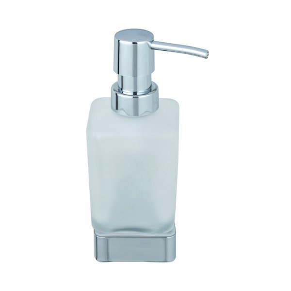 Dozator de săpun lichid argintiu lucios autoadeziv din sticlă 200 ml Genova – Wenko-image-2