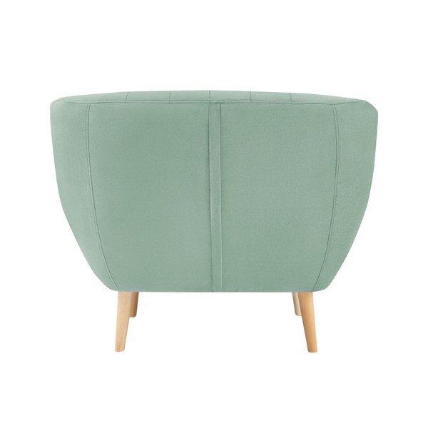 Fotoliu cu tapițerie din catifea Mazzini Sofas Sardaigne, verde mentol-image-4