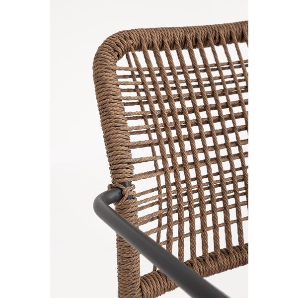 Scaun de grădină gri închis/în culoare naturală din metal Jable – Bizzotto-image-1