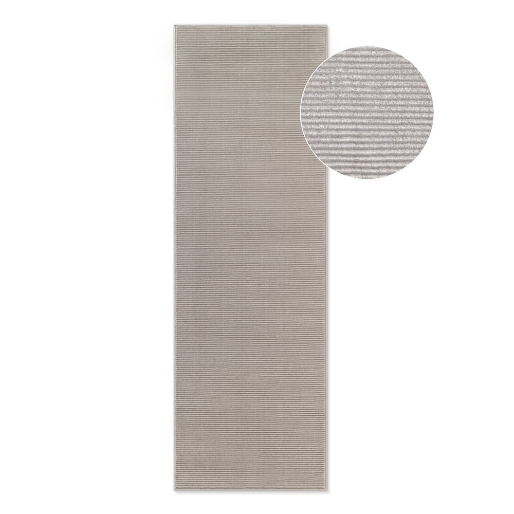 Covor tip traversă gri/crem 80x240 cm Perles Dolomite – Elle Decoration