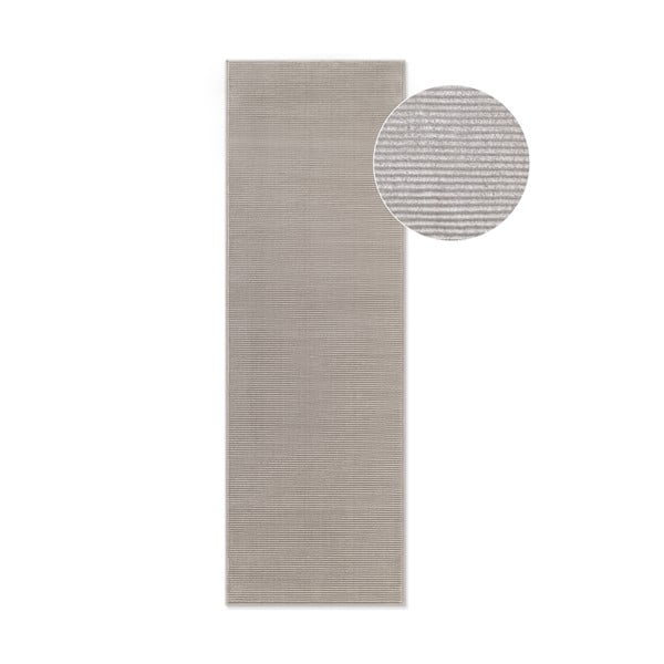 Covor tip traversă gri/crem 80x240 cm Perles Dolomite – Elle Decoration