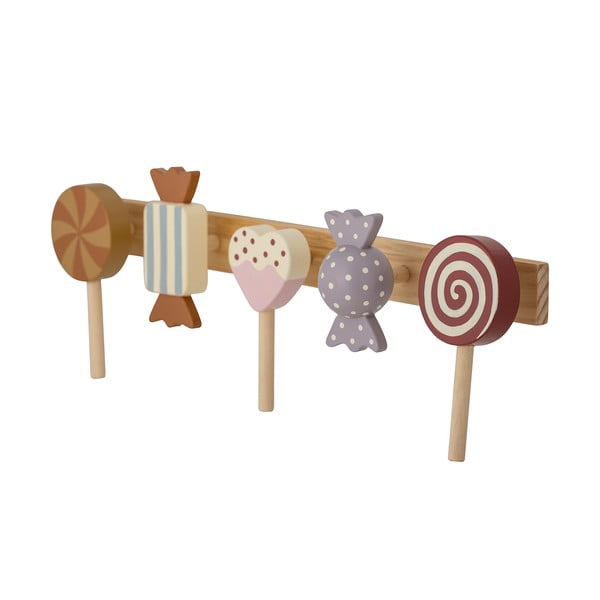 Cuier de perete pentru copii din lemn de pin Rudy - Bloomingville Mini-image-3