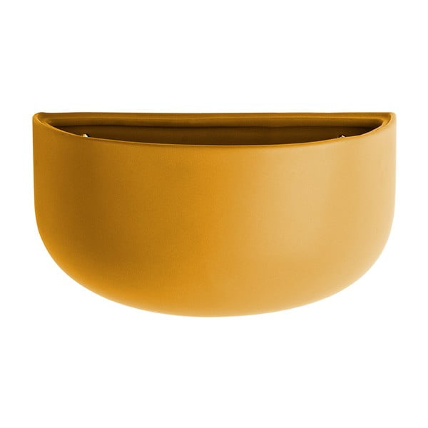 Ghiveci suspendat din ceramică PT LIVING Nest, galben ocru mat-image-1