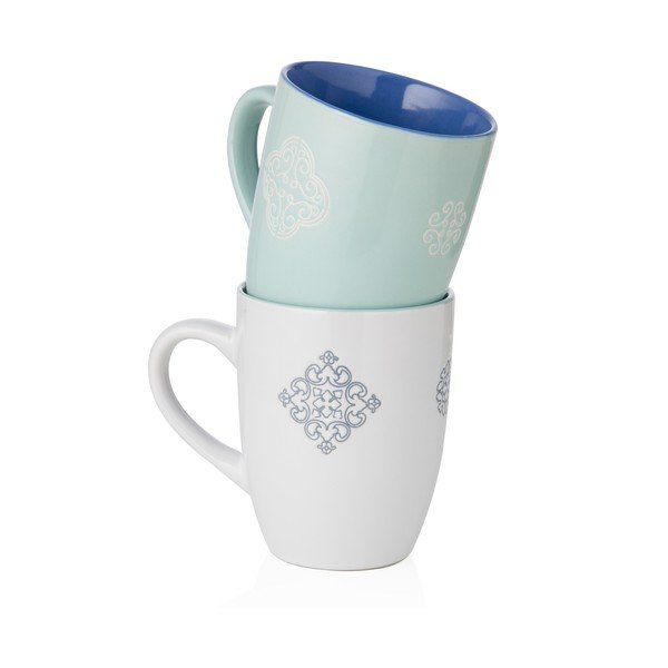 Set 2 căni din ceramică Brandani Panarea Eau
