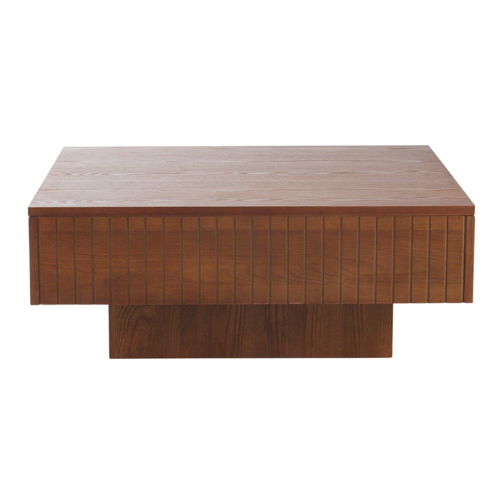Măsuță de cafea maro închis din MDF 90x90 cm Furuvik – Jotex