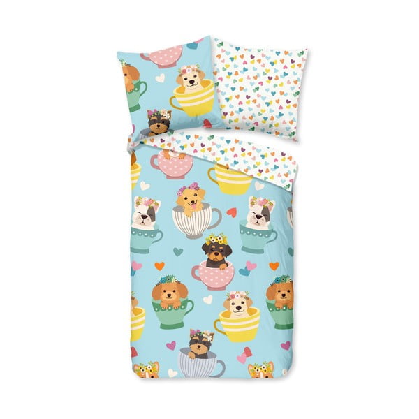 Lenjerie de pat pentru copii din bumbac pentru pătuț 100x135 cm Dogs – Bonami Selection