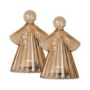 Decorațiuni luminoase maro 2 buc. ø 6,5 cm Alberte – Sirius