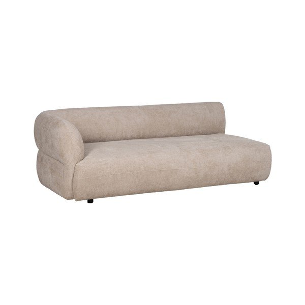 Canapea bej cu tapițerie din chenille cu colț pe partea stângă 199 cm Minimal – Ixia-image-2
