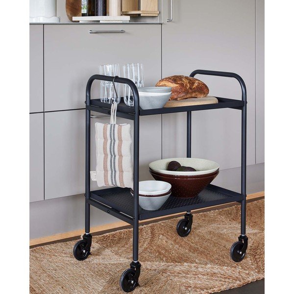 Măsuță de servire cu roți din oțel 37,5x52 cm Maki – OYOY Living Design-image-1