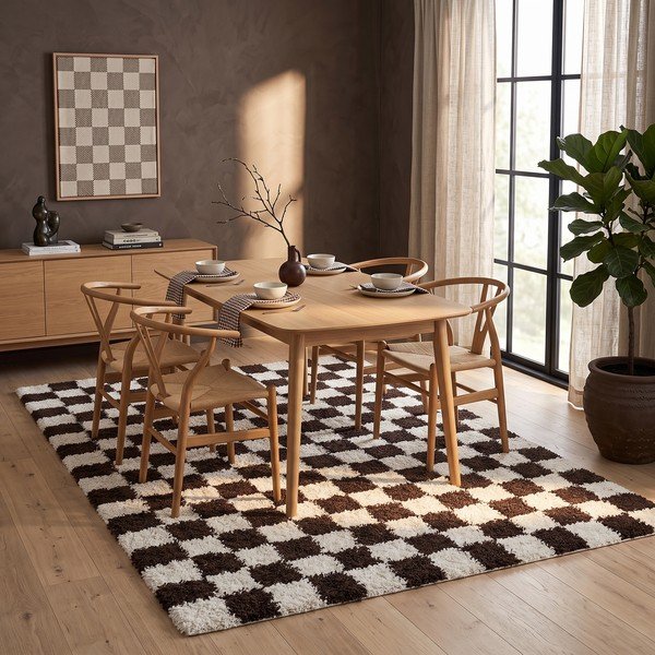 Covor maro/crem 80x150 cm Grida – ESTE-image-1