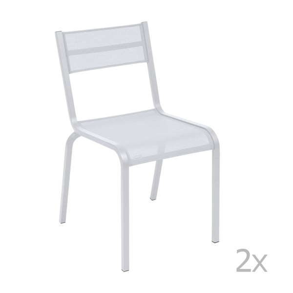 Set 2 scaune de grădină Fermob Oléron, alb