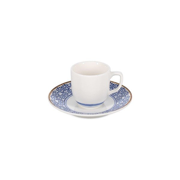 Ceașcă albă/albastră pentru cappuccino din porțelan 200 ml Azul – BonBistro-image-3