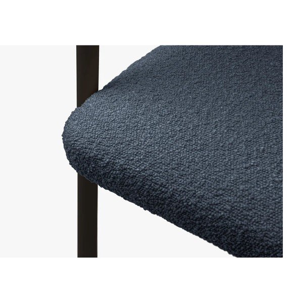Scaun de living negru/albastru închis cu cotiere tapițat Lea – Micadoni -image-3