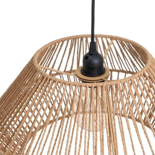 Lustră în culoare naturală cu abajur din sfoară din hârtie ø 38 cm – Casa Selección-image-2