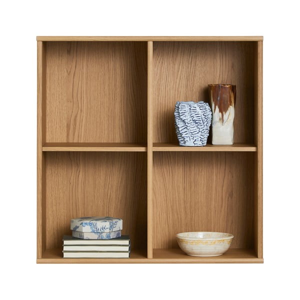 Bibliotecă în culoare naturală cu aspect de lemn de stejar suspendată 70x70 cm Mistral – Hammel Furniture-image-3