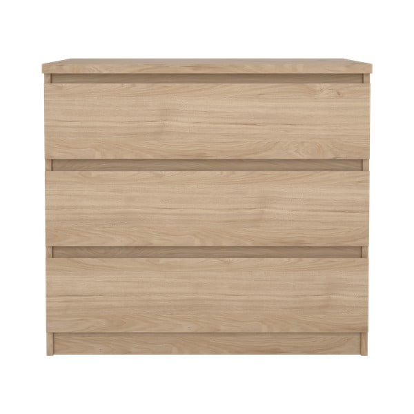 Comodă în culoare naturală cu aspect de lemn de stejar 77x70x50 cm Naia – Tvilum