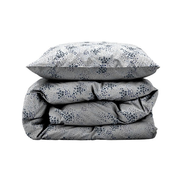 Lenjerie de pat albă/albastră din bumbac pentru pat de o persoană/extinsă 140x220 cm Viola – Södahl