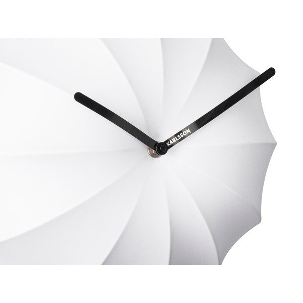 Ceas de perete Karlsson Stretch, ø 40 cm, alb-image-2