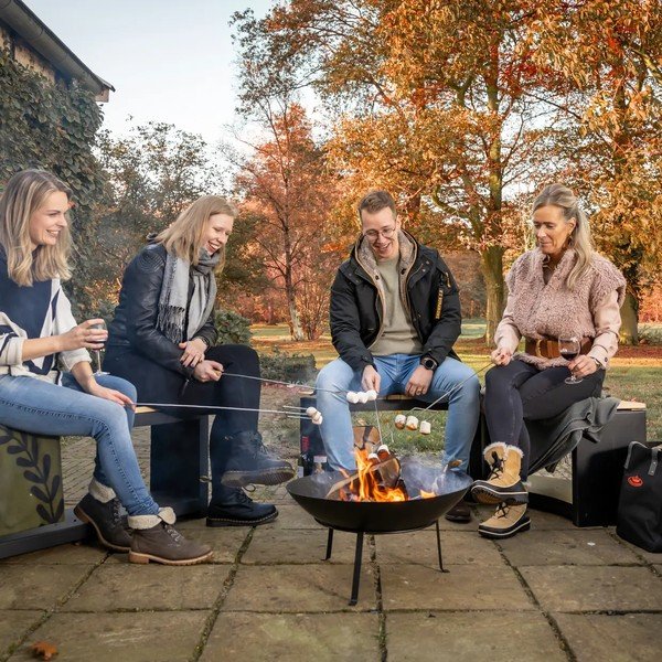 Bancă de grădină neagră Curved – Esschert Design-image-3