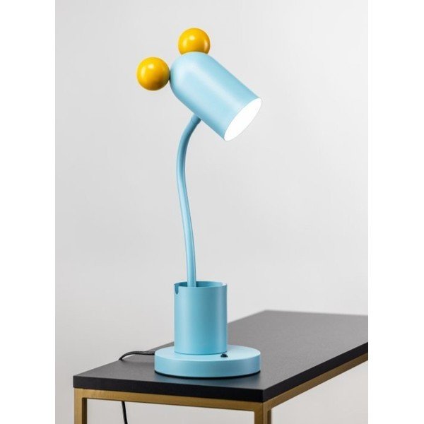 Veioză albastru-deschis cu abajur din metal (înălțime 50 cm) Mouse – GTV-image-1