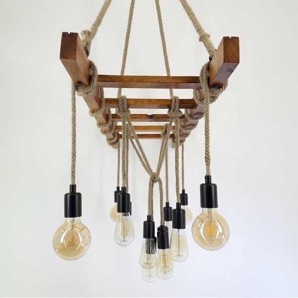 Plafonieră din lemn masiv de pin Merdiven-image-2