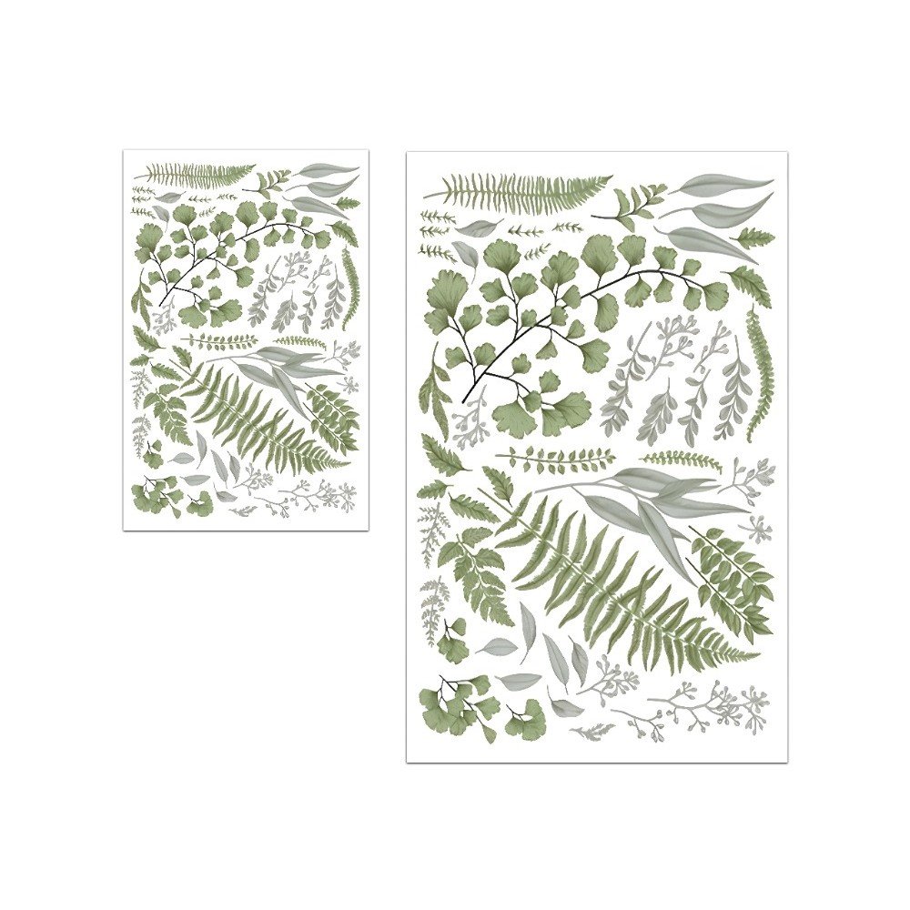 Covorașe de baie verzi/bej 2 buc. 60x100 cm Floral – Mila Home