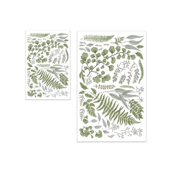 Covorașe de baie verzi/bej 2 buc. 60x100 cm Floral – Mila Home