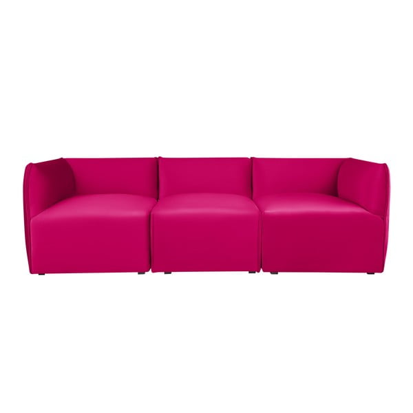 Canapea modulară cu 3 locuri Norrsken Ebbe, roz