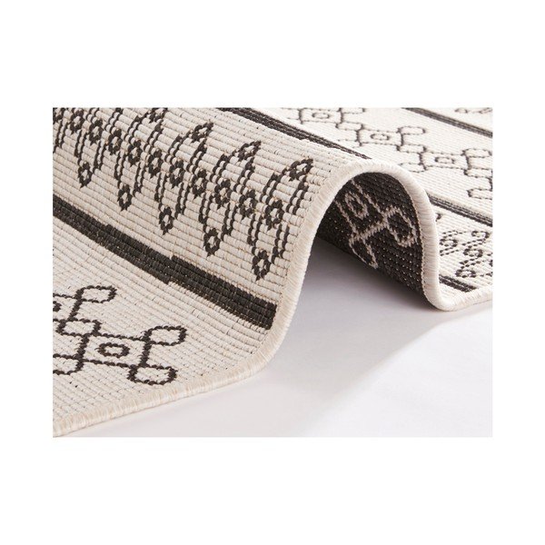 Covor reversibil adecvat interior/exterior Bougari Madeira, 80 x 150 cm, negru-crem-image-1